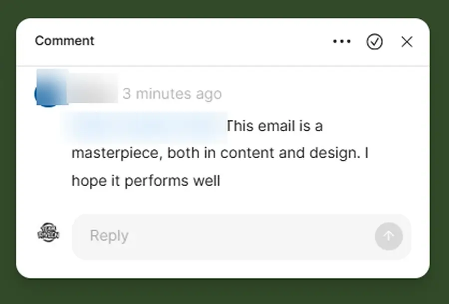 Chat Review Snippet