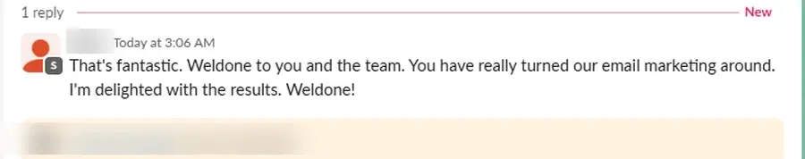 Slack Reply Snippet