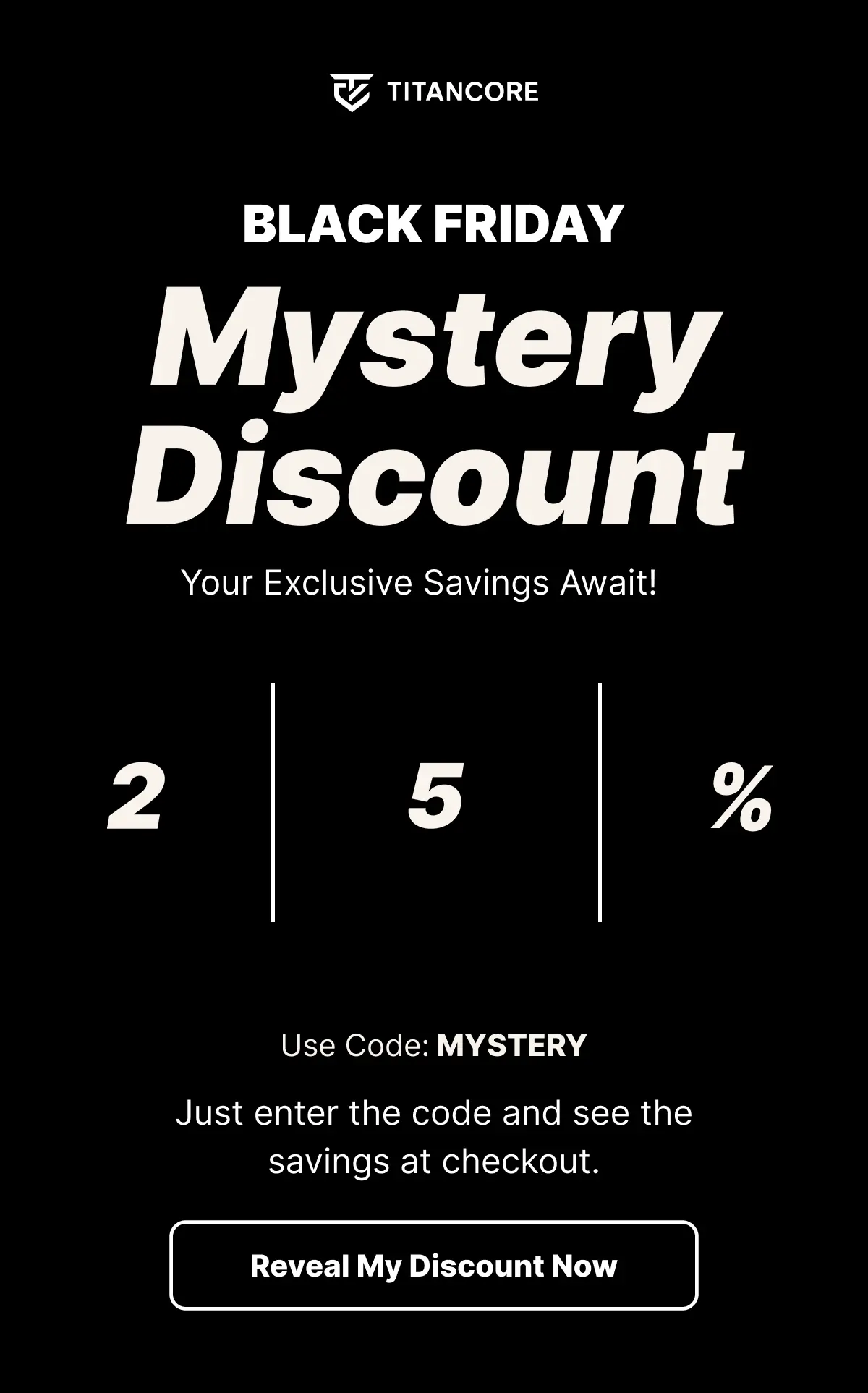 Email Designs 92 Enviary C3M4 – Black Friday Mystery Discount Enviary